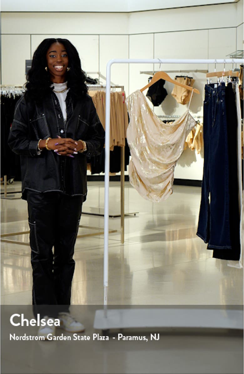 Foil Print One-Shoulder Top, sales video thumbnail