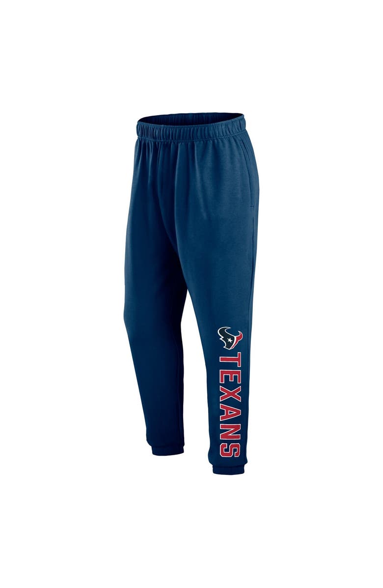 FANATICS Men's Fanatics Branded Navy Houston Texans Chop Block Fleece Sweatpants, Alternate, color, 