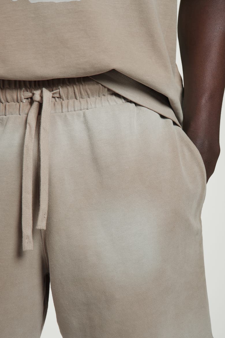 Washed-Jersey Drawstring Shorts, Alternate, color, MOLE
