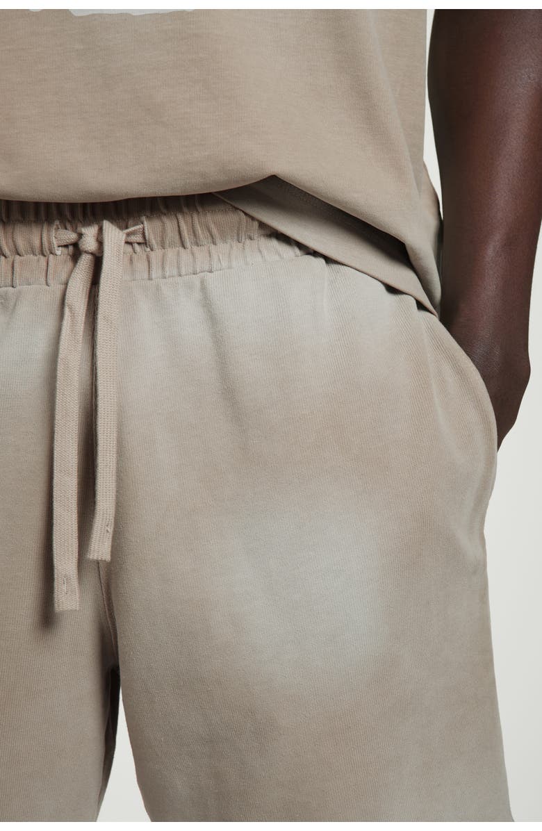 COS Washed-Jersey Drawstring Shorts, Alternate, color, Mole