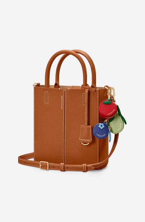 Maison De Sabre Mini Rolled Handles Leather Soft Tote In Brown