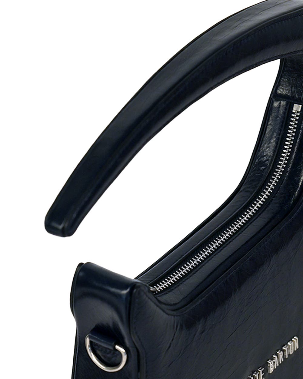 KATE BARTON Pierced Leather Bag, Alternate, color, Midnight Navy