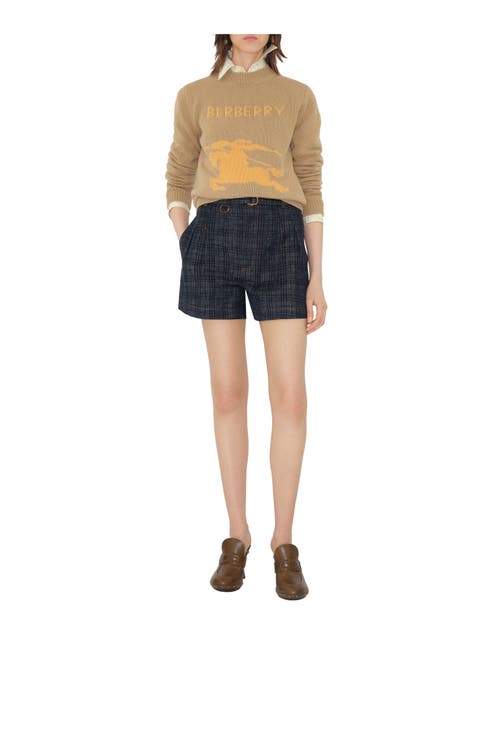 Burberry Wool And Cashmere Sweater With Ekd Knitwear Brown In Neutral