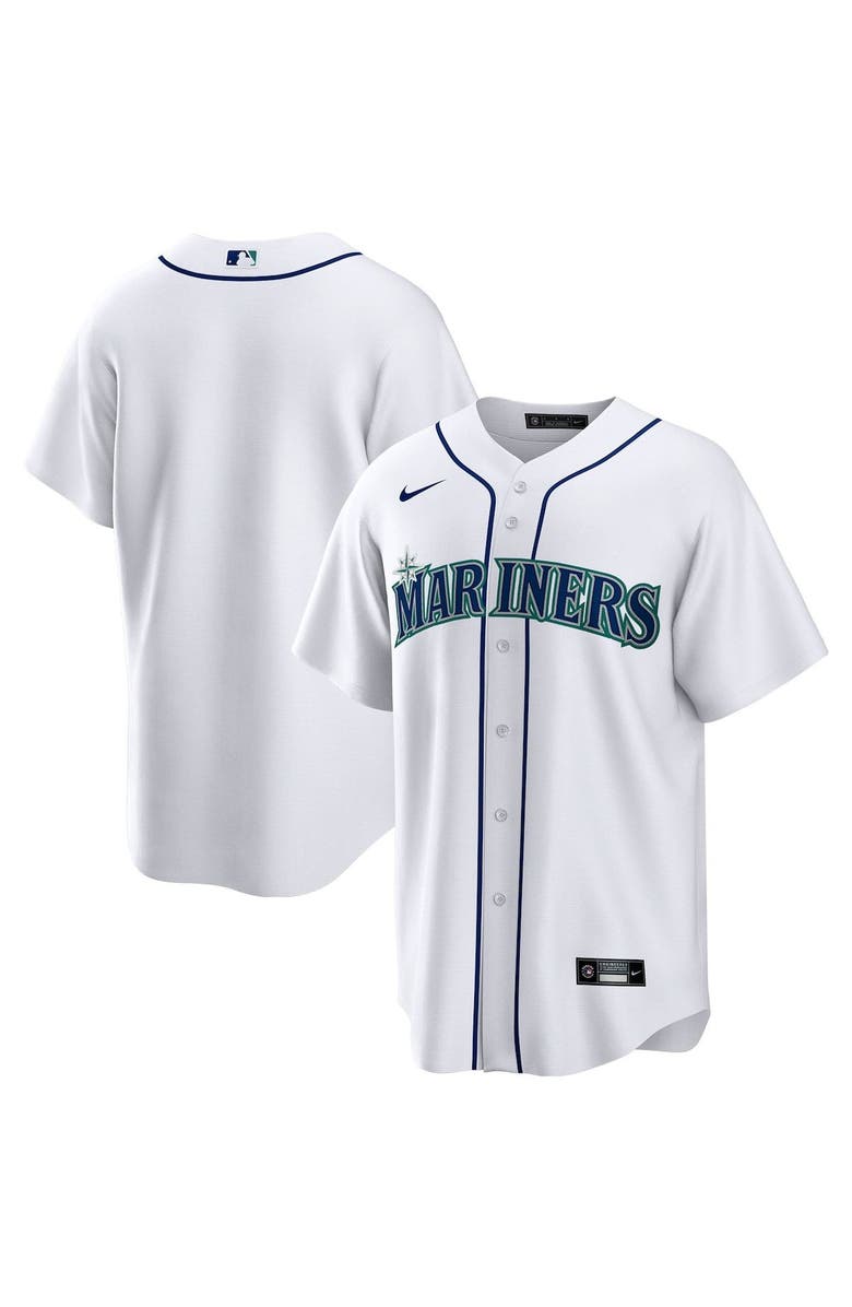 Nike Men's Nike White Seattle Mariners Home Replica Team Jersey, Alternate, color, 