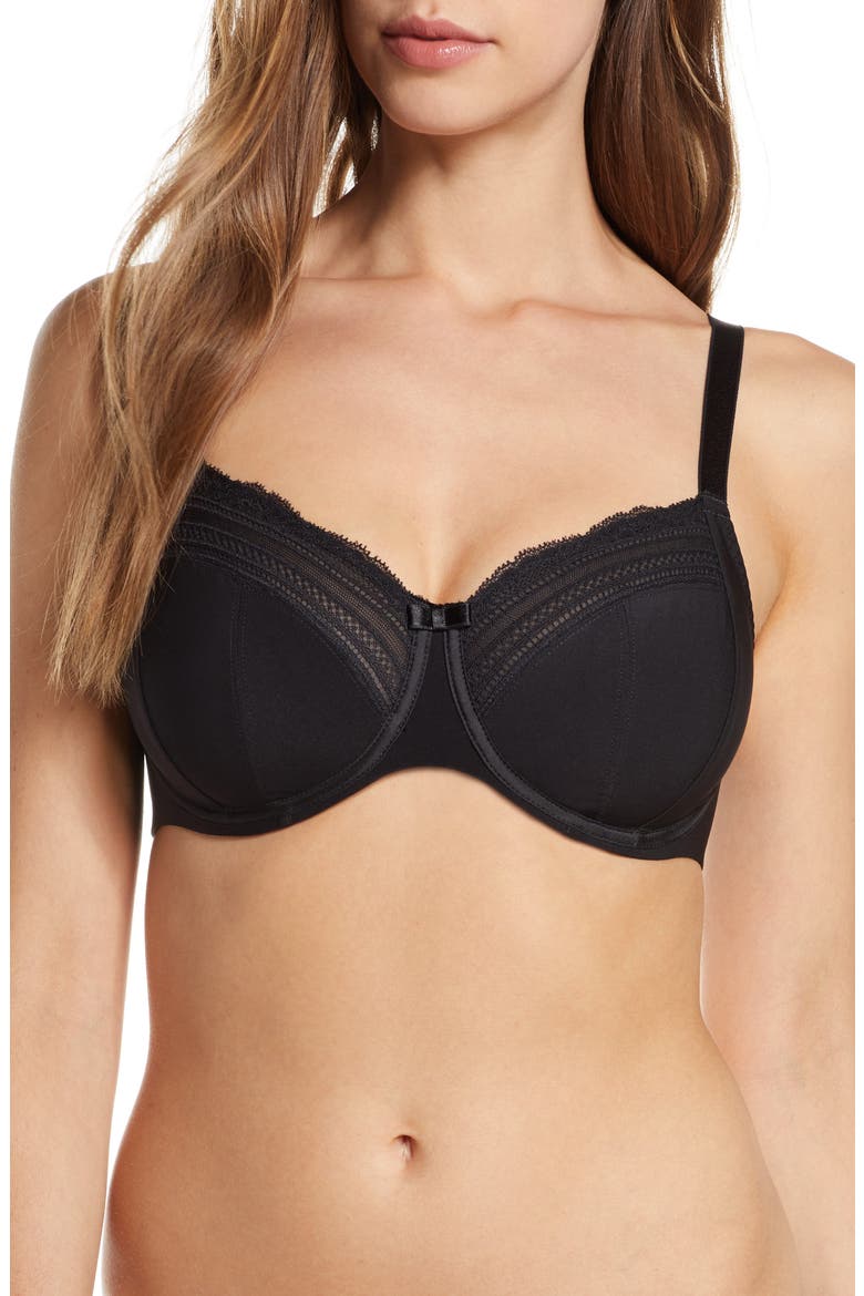 Full Figure Underwire Bra, Main, color, BLACK 11