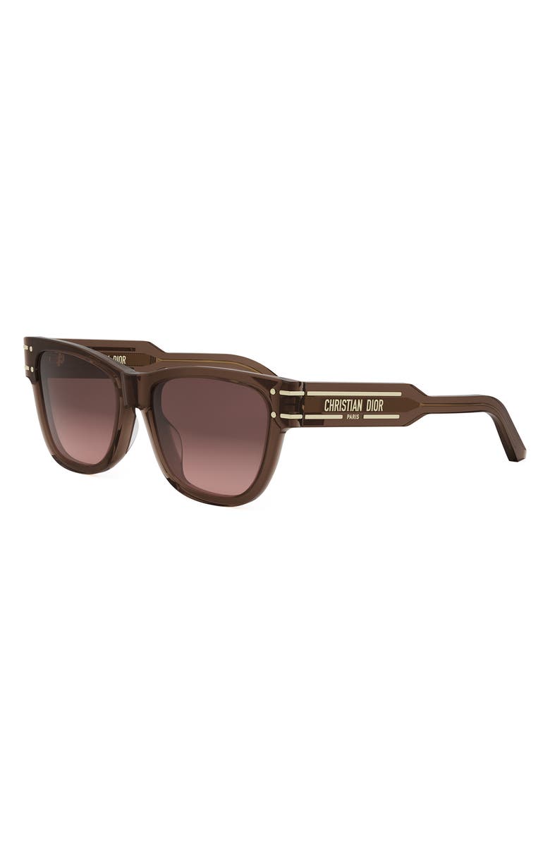 DIOR 'DiorSignature S6U 54mm Butterfly Sunglasses, Alternate, color, Shiny Light Brown / Roviex
