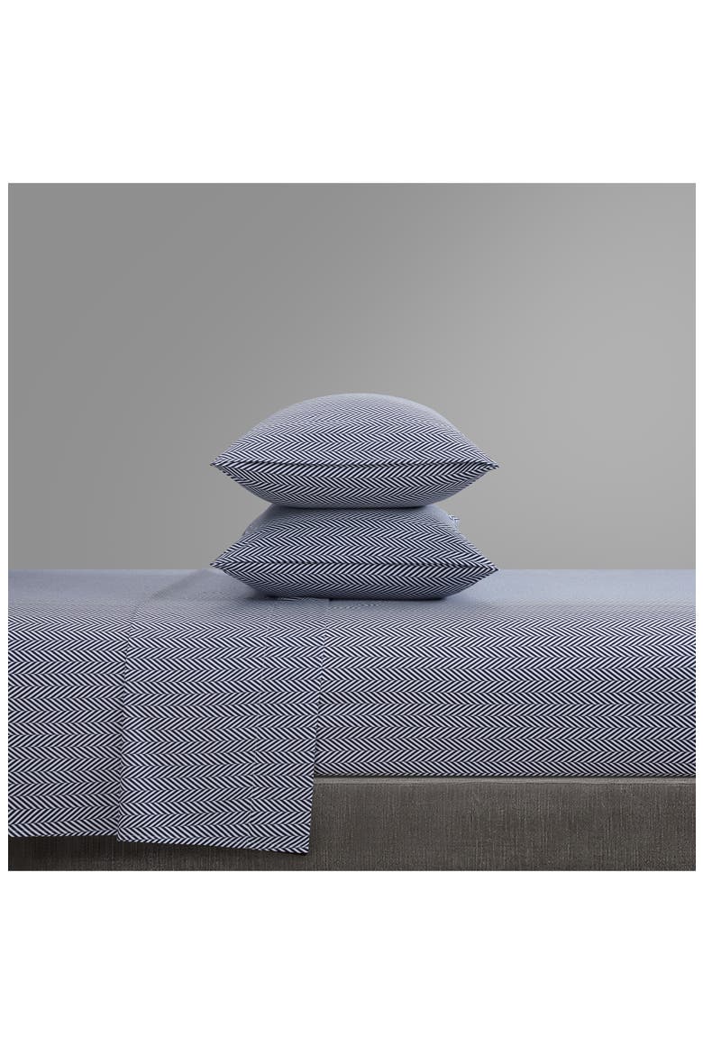 Danee Herringbone Sheet Set, Alternate, color, NAVY
