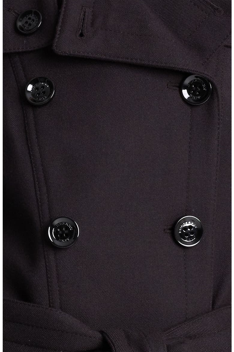'Yarrowfield' Lambskin Sleeve Trench, Alternate, color, BLACK PEARL
