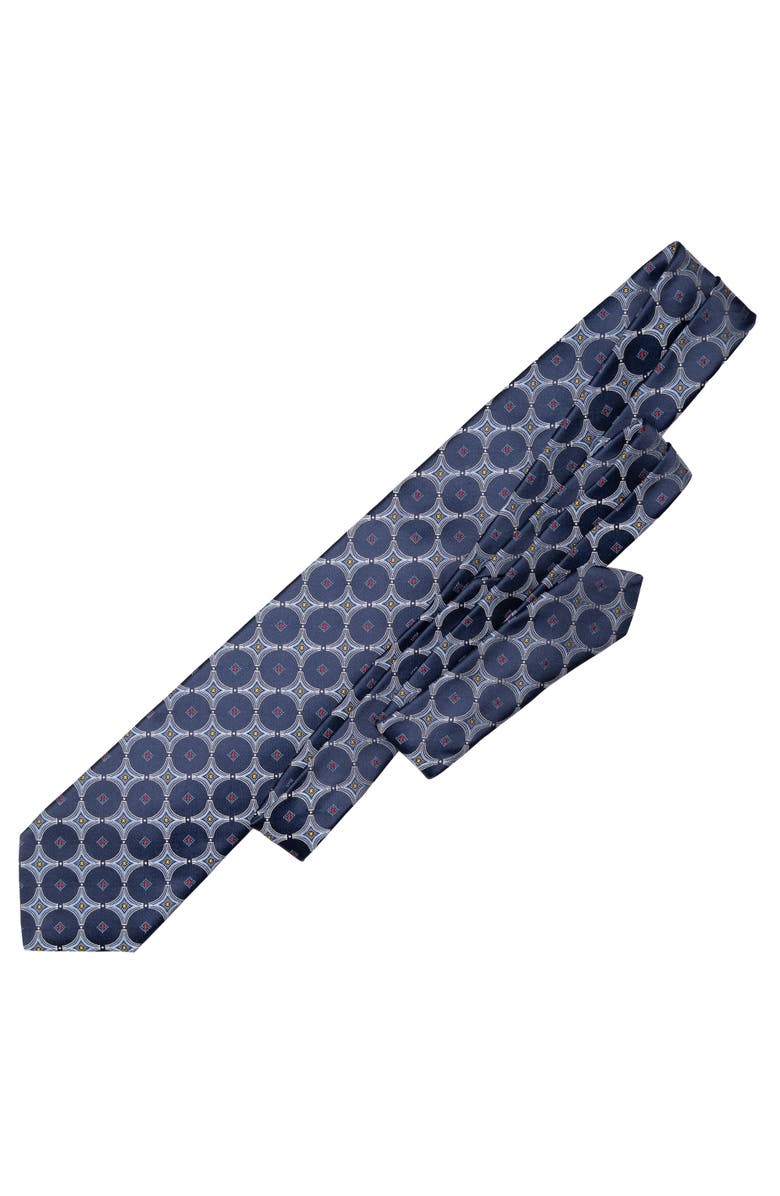 Elizabetta Zuccari - Silk Jacquard Tie for Men, Alternate, color, Blue