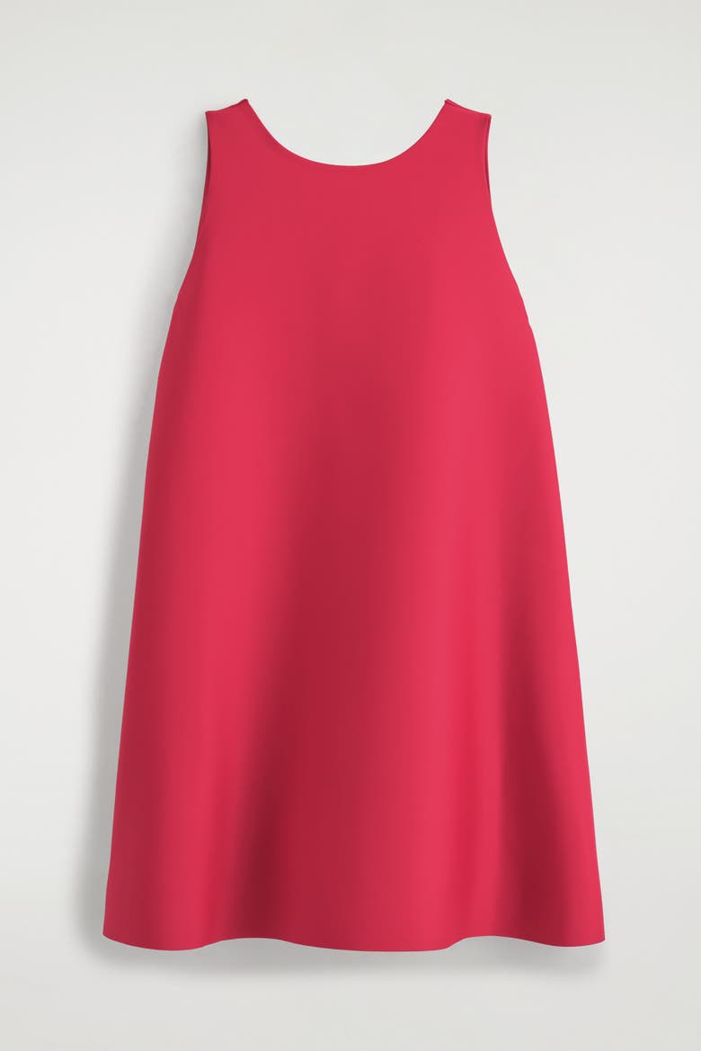 Scuba Knit A-line Mini Dress, Alternate, color, RED
