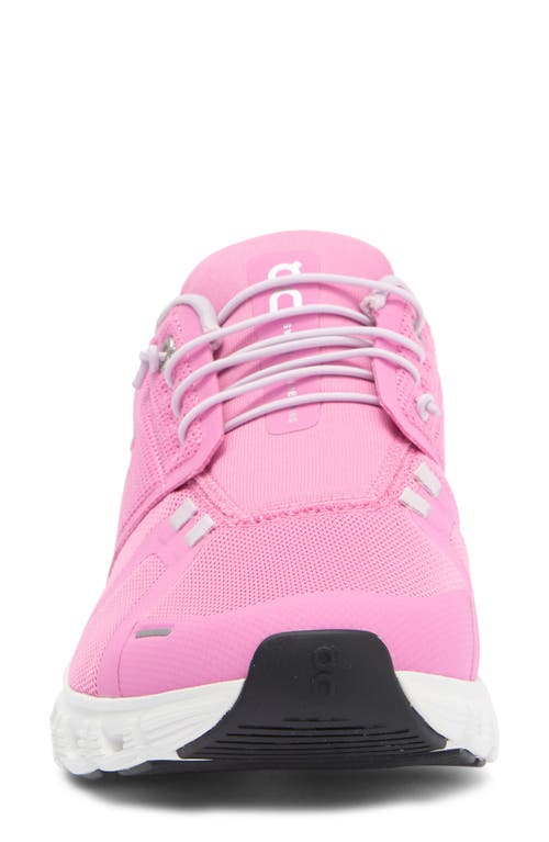 On Low Top Sneakers With Mesh Upper And Rubber Outsole In Raspberry/white