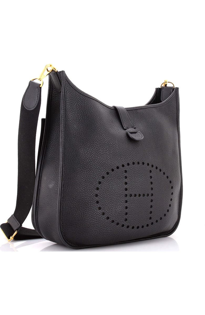 Pre-Owned Hermes Evelyne Bag Gen III Clemence GM, Alternate, color, Noir