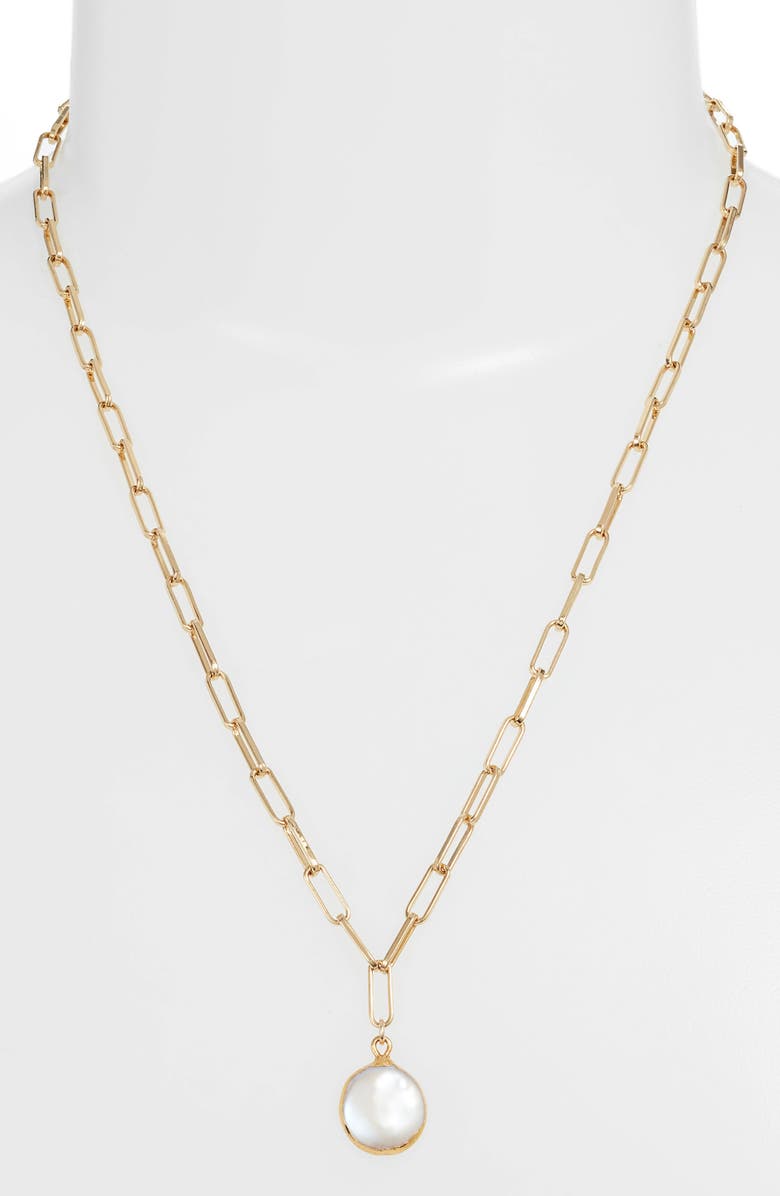 Set & Stones Capri Pendant Necklace, Alternate, color, Gold