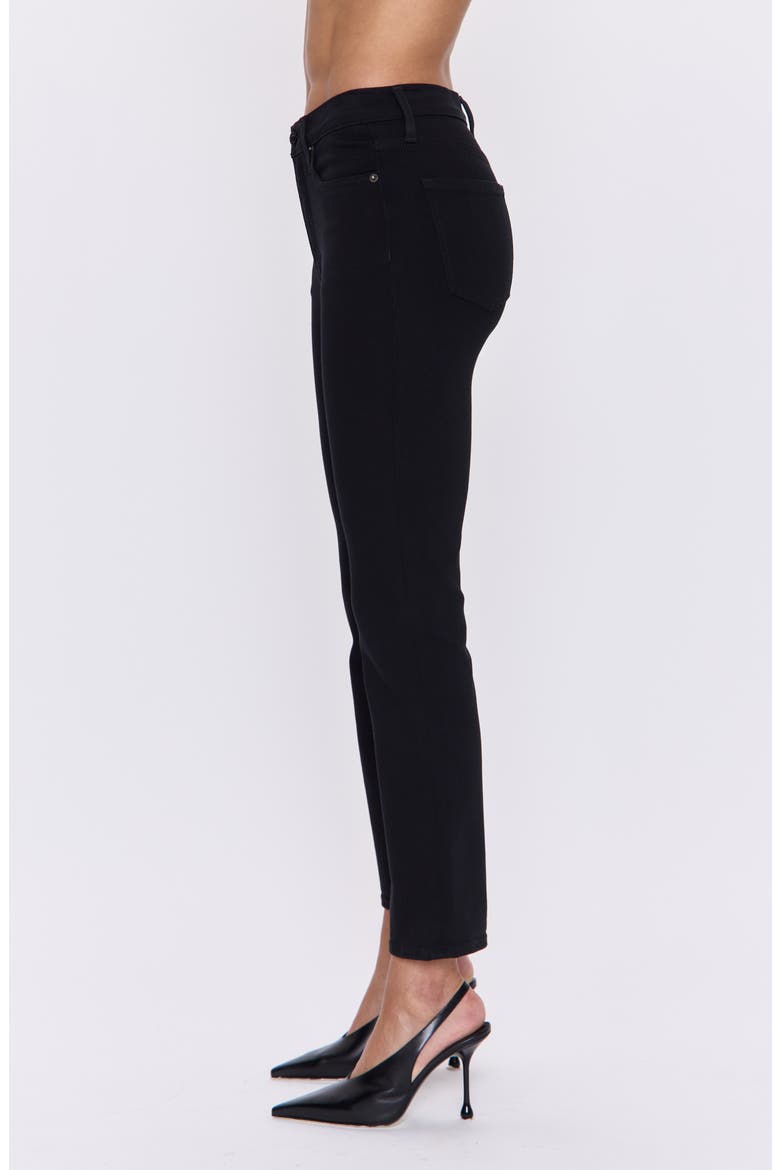 Lennon High Waist Ankle Bootcut Jeans, Alternate, color, NOIR