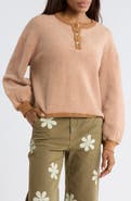 THE GREAT. The Fleece Henley Sweatshirt