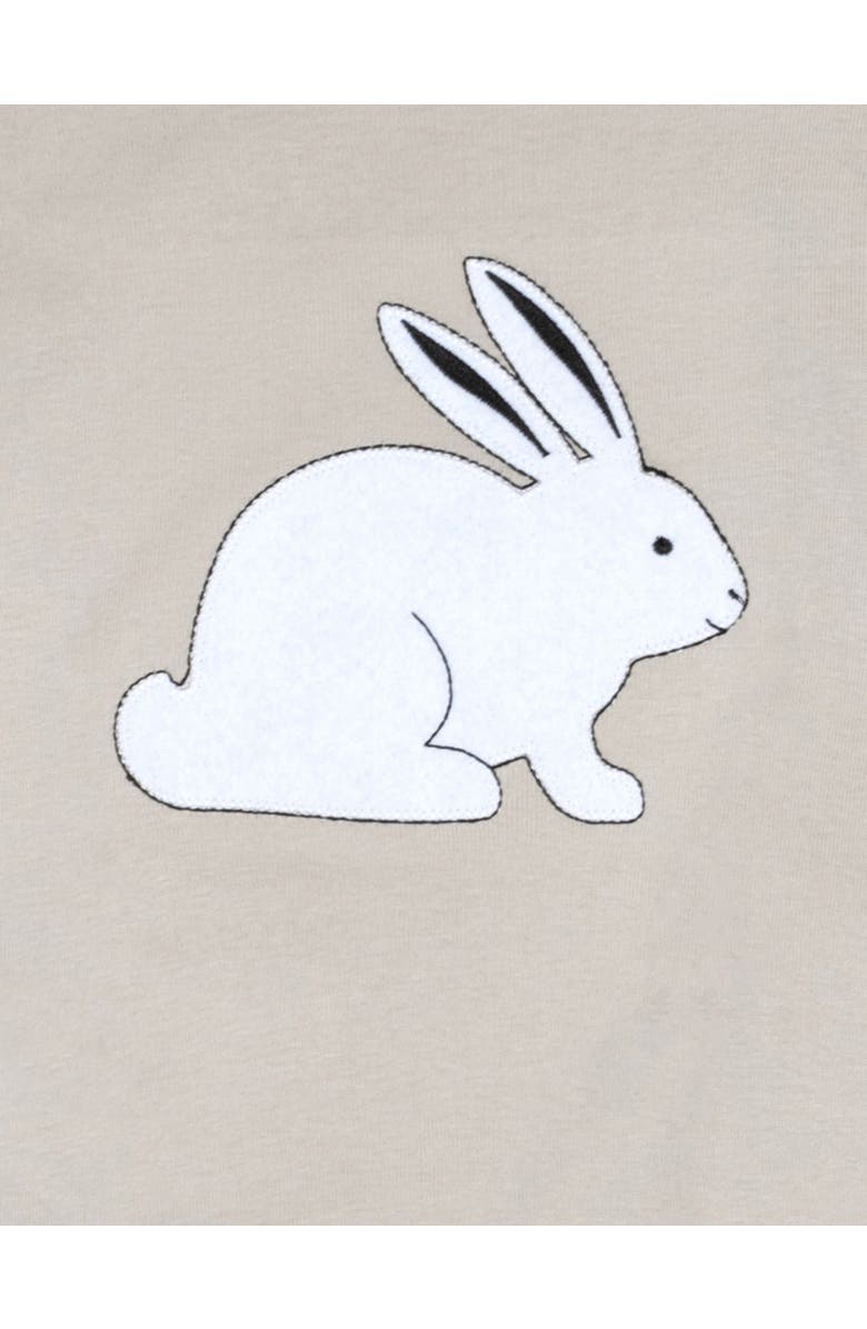 Leveret Kids Cotton Two-Piece Printed Holiday Pajamas, Alternate, color, Bunny Gray