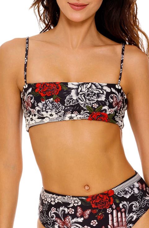 Brietta Thorn Embroidered Bikini Top