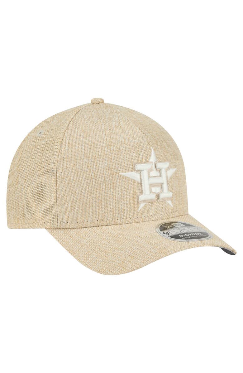 New Era Men's New Era Beige Houston Astros Cotton Weave M-Crown A-Frame 9FORTY Adjustable Hat, Alternate, color, 
