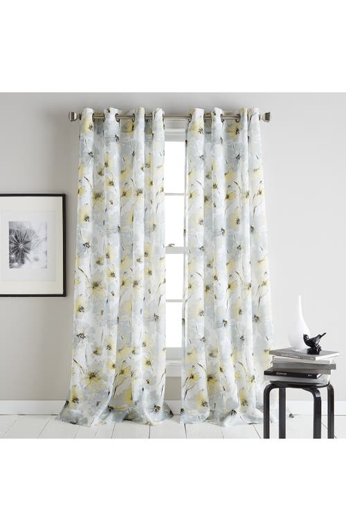 Dkny Modern Bloom Single Curtain Panel In Yellow