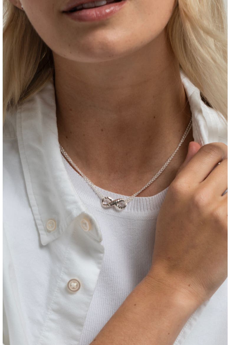 Entwined Infinity Pendant, Alternate, color, Sterling Silver
