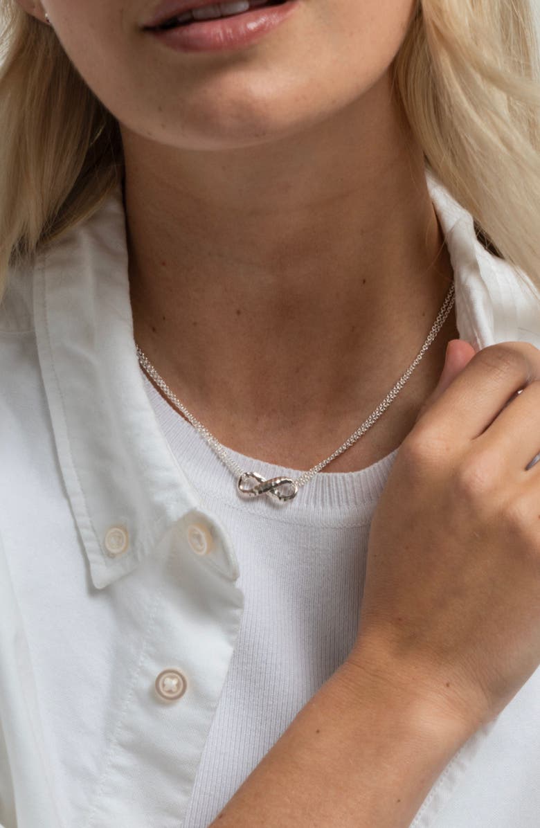 Dower & Hall Entwined Infinity Pendant, Alternate, color, Sterling Silver