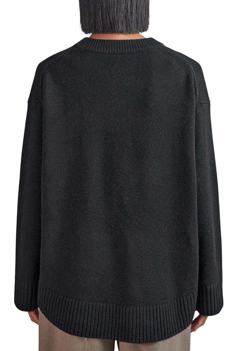 Reiss Ella Wool & Cashmere Sweater, Alternate, color, Black
