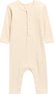 QUINCY MAE Rib Organic Cotton Blend Romper