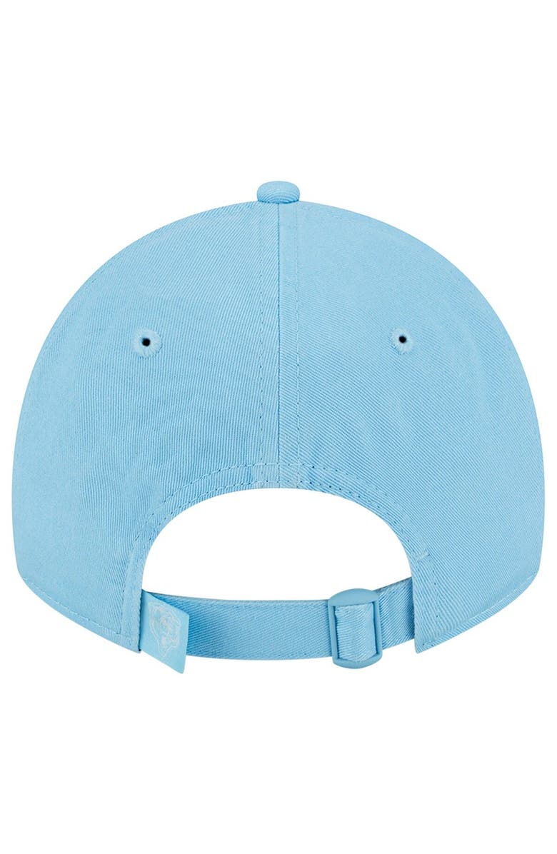 New Era Women's New Era Light Blue Chicago Bears Color Pack Brights 9TWENTY Adjustable Hat, Alternate, color, 