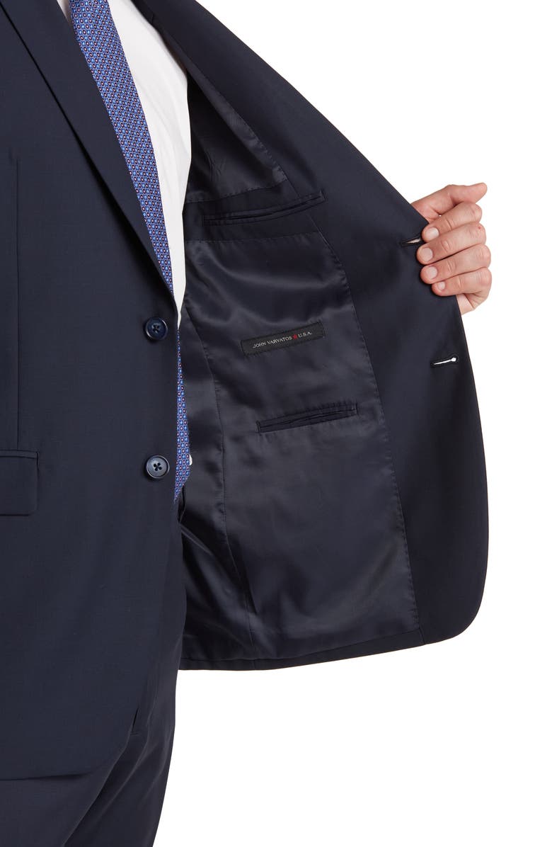 John Varvatos Star USA Two-Button Solid Wool Blend Suit, Alternate, color, Blue