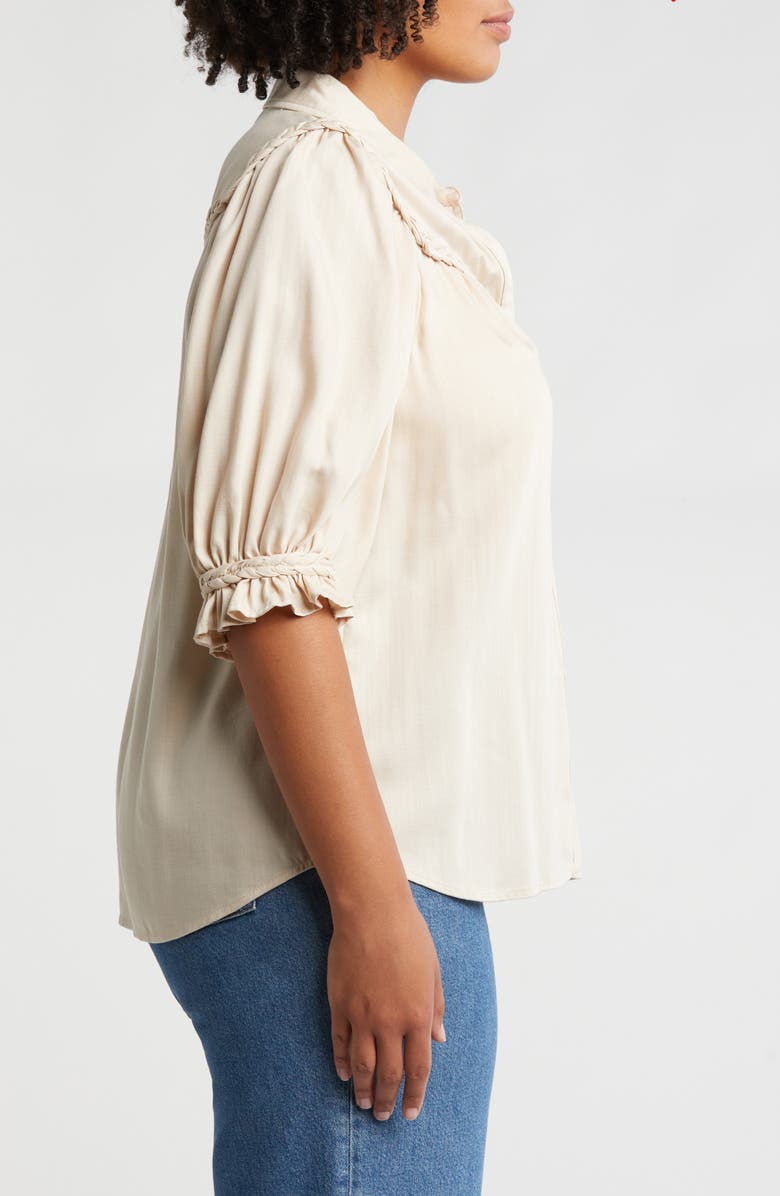 Wit & Wisdom Blouson Sleeve Western Button-Up Shirt, Alternate, color, 