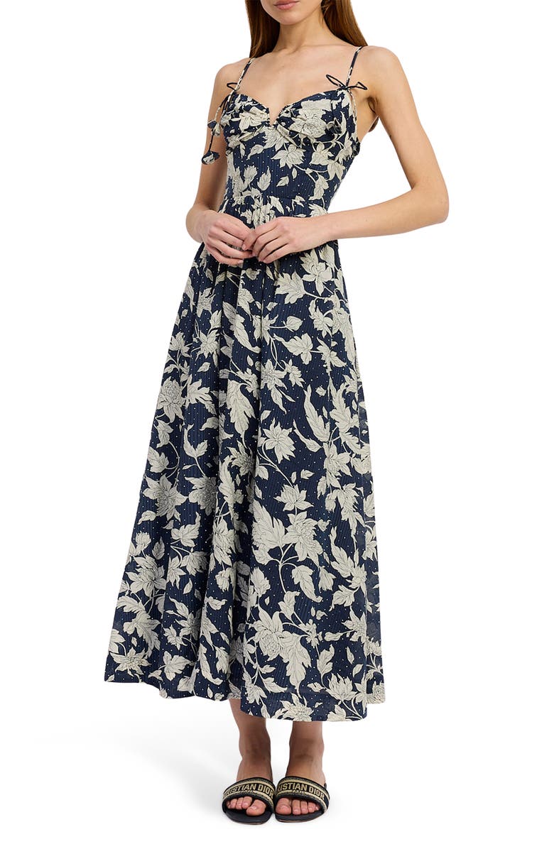 En Saison Madeline Floral Maxi Dress, Main, color, Navy Ivory