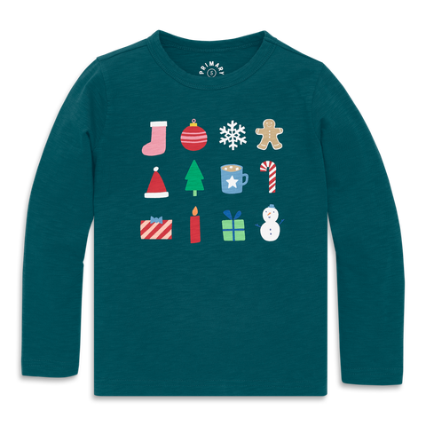 Kids Long Sleeve Tee In Holiday Graphics (toddler, Little Kid, Big Kid)