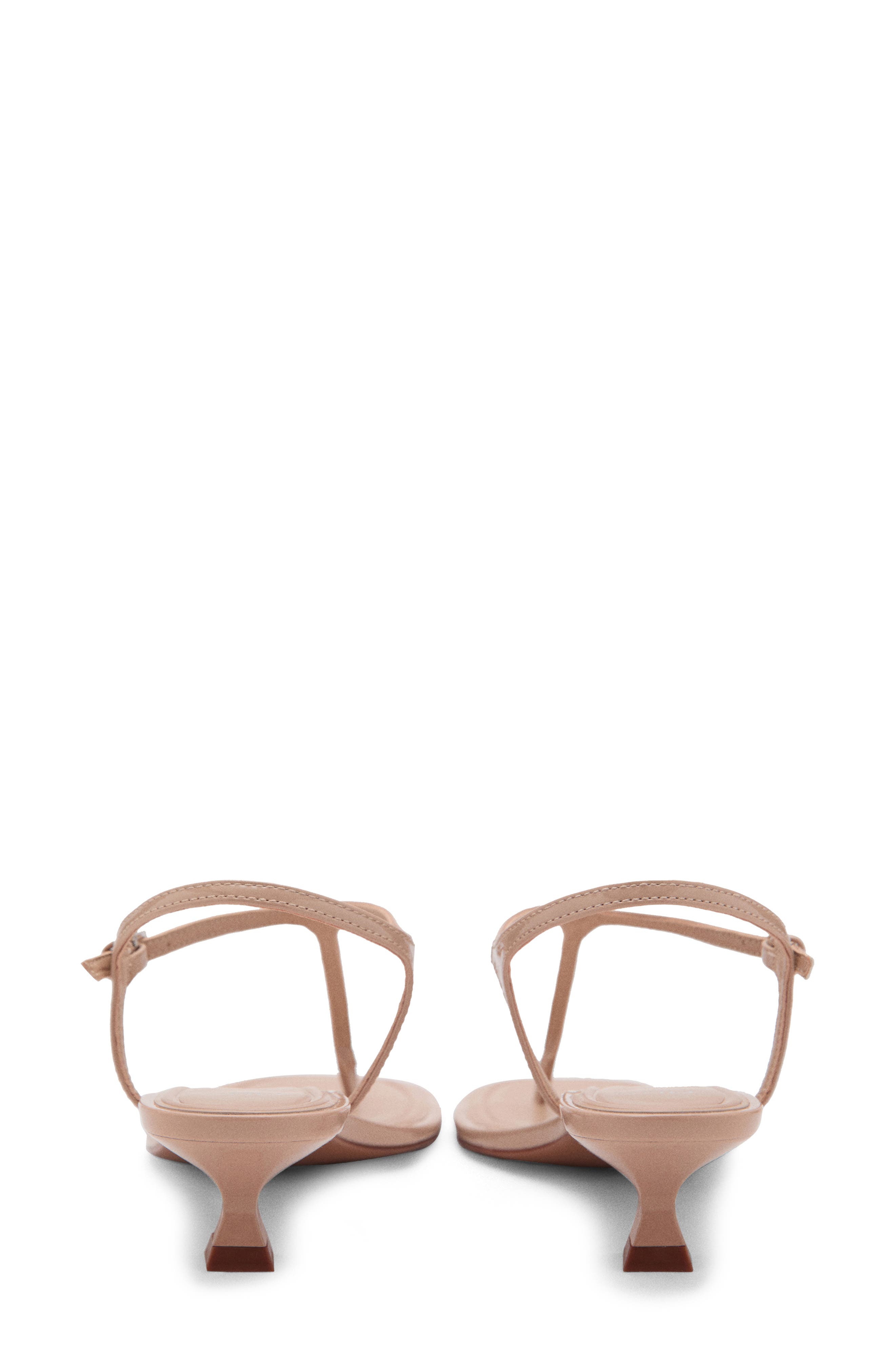 MANGO T-Strap Sandal, Alternate, color, Medium Brown