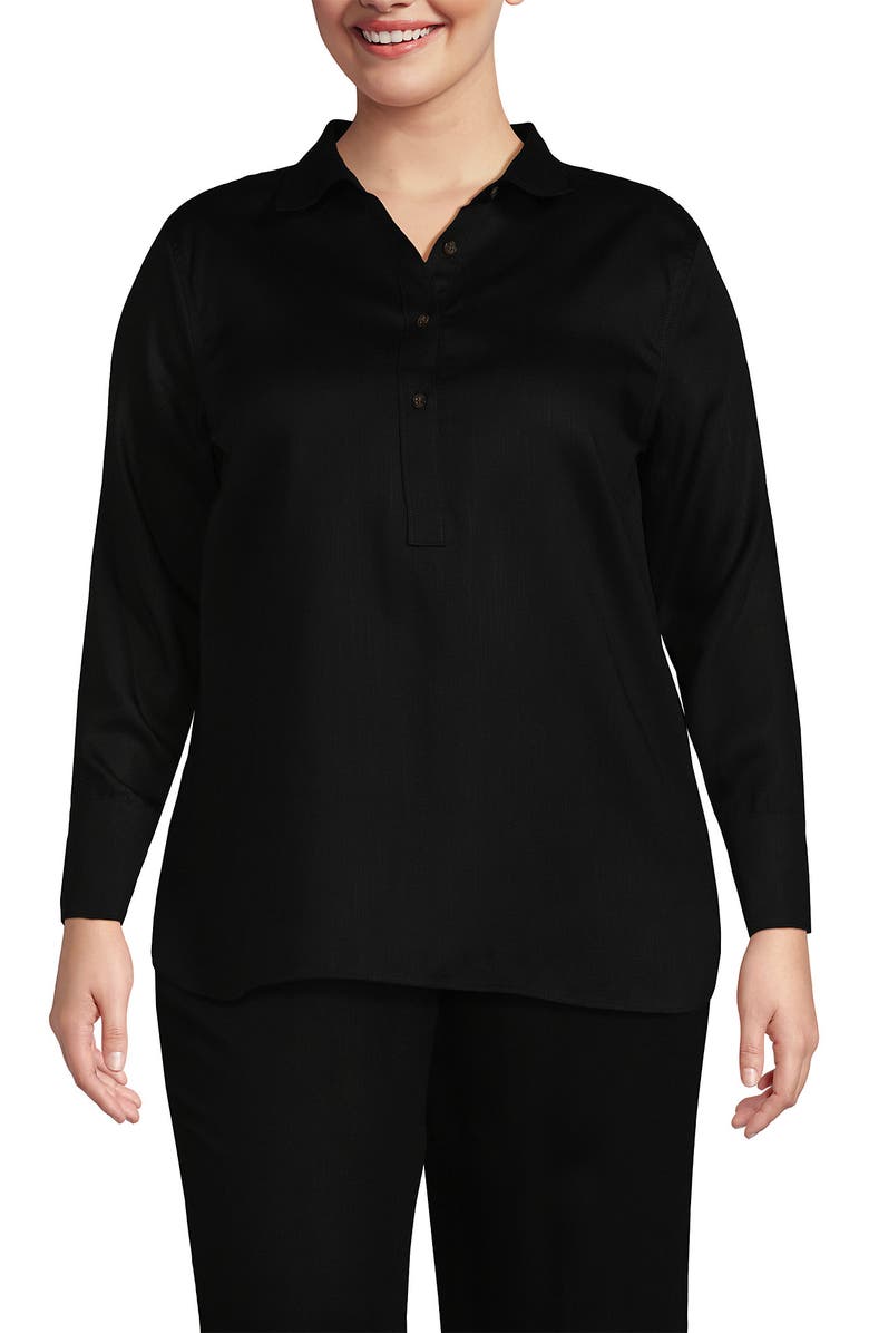 Lands' End TENCEL Fibers Twill Popover Shirt, Main, color, 