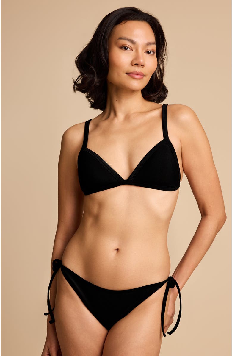 Pepper Cheeky String Bikini, Alternate, color, Black