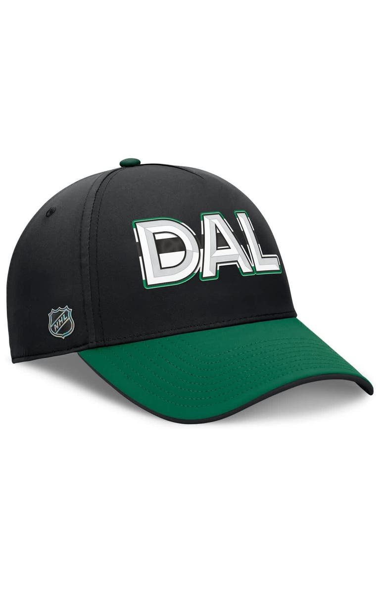 FANATICS Men's Fanatics Black/Kelly Green Dallas Stars Authentic Pro Rink Team Code Flex Hat, Alternate, color, Black