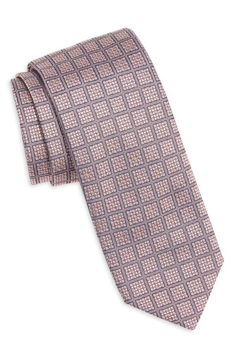 Micropattern Silk Blend Tie