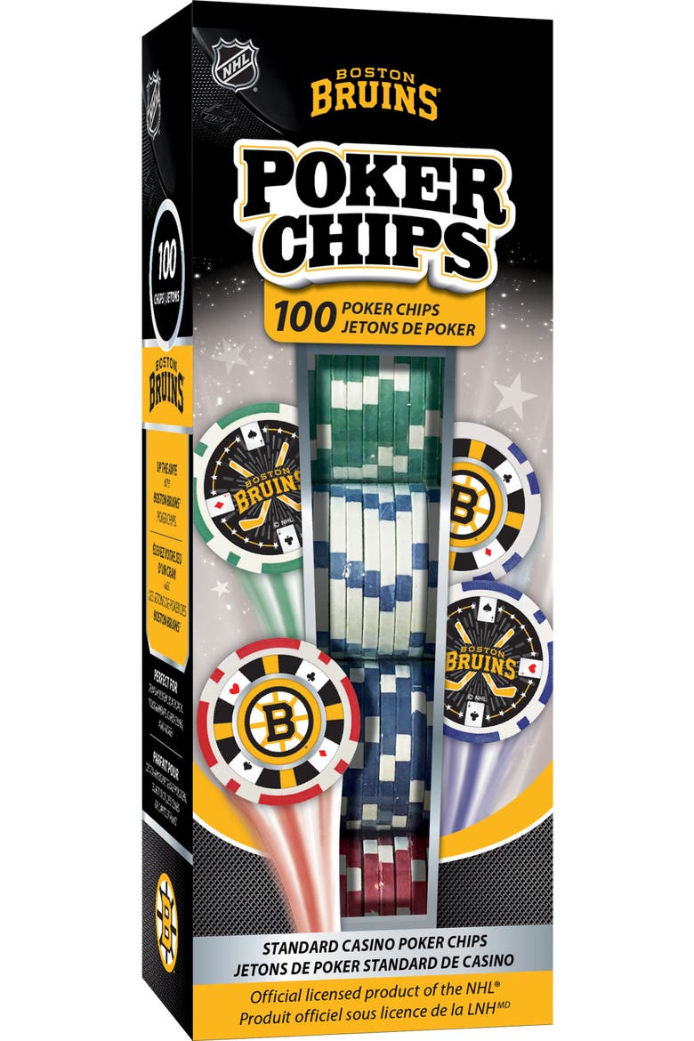 Boston Bruins 100 Piece Poker Chips, Main, color, Multicolor