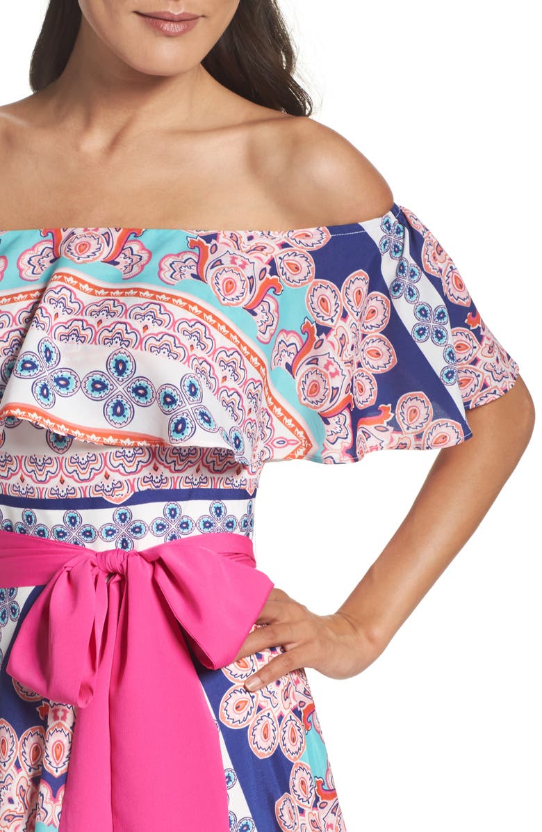 Eliza J Off the Shoulder Maxi Dress, Alternate, color,