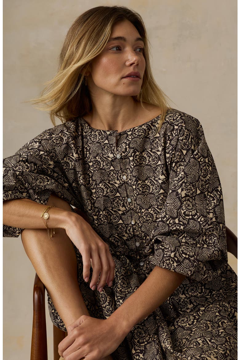 Faye Coastal Poplin Top, Alternate, color, NIGHT BLOOM