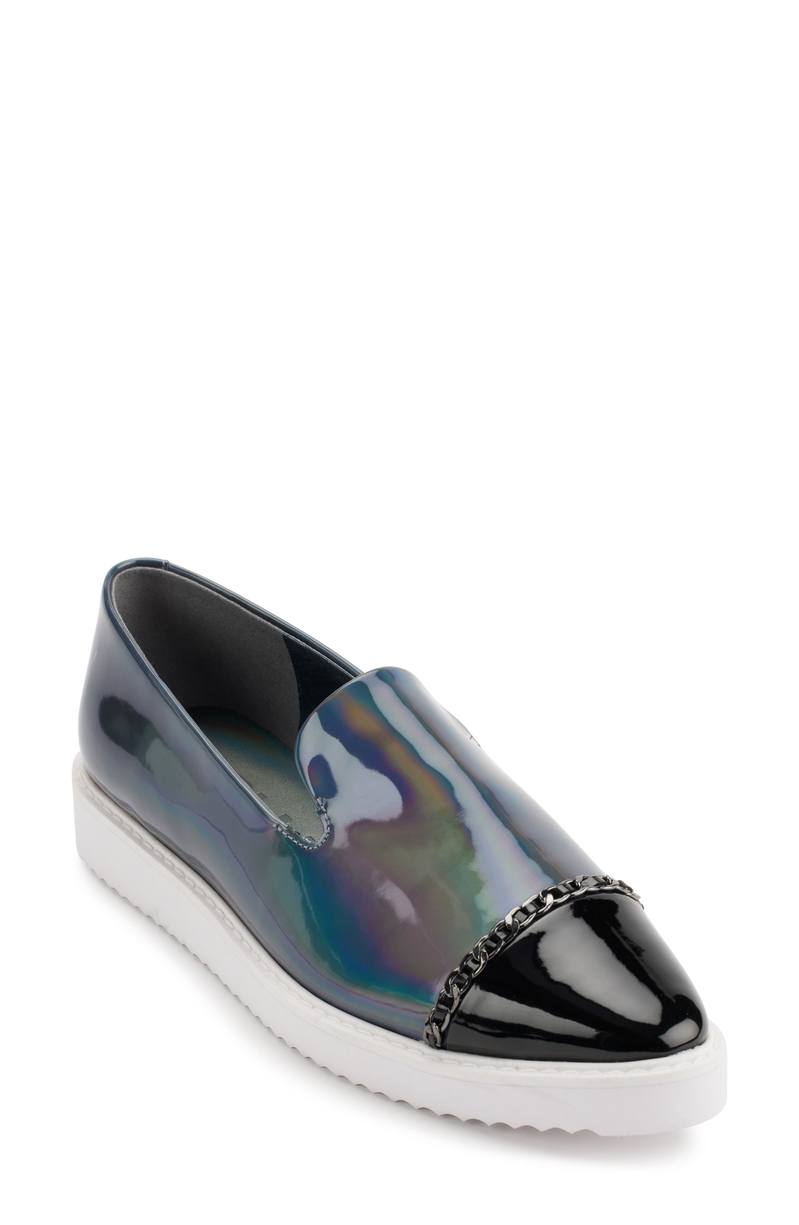 Caralee Cap Toe Slip-On Sneaker, Main, color, OXIDIZED BLUE/ BLACK