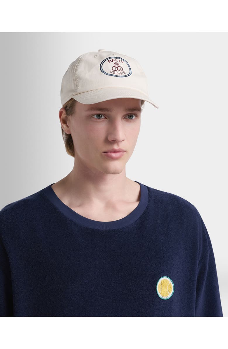 Bally Tennis Collection Baseball Hat, Alternate, color, White