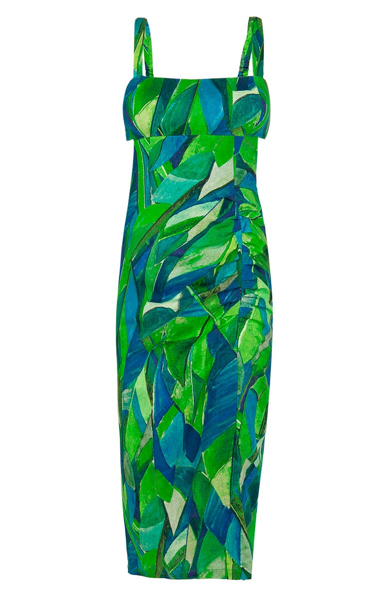 ViX Paula Hermanny Tropics Mira Cover-Up Dress, Alternate, color, Green Multi