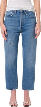 AGOLDE '90s Mid Rise Crop Relaxed Straight Leg Jeans
