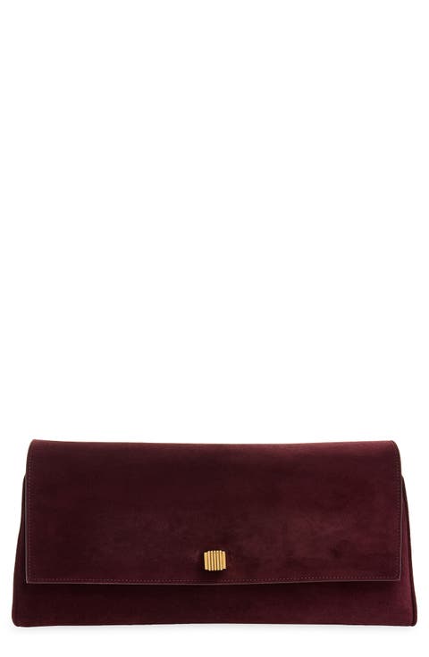 Audrey Suede Clutch