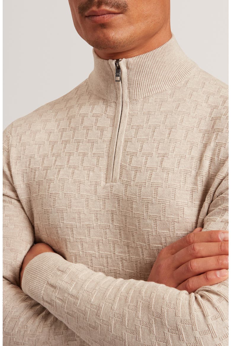 Jeremee Quarter Zip Sweater, Alternate, color, NATURAL