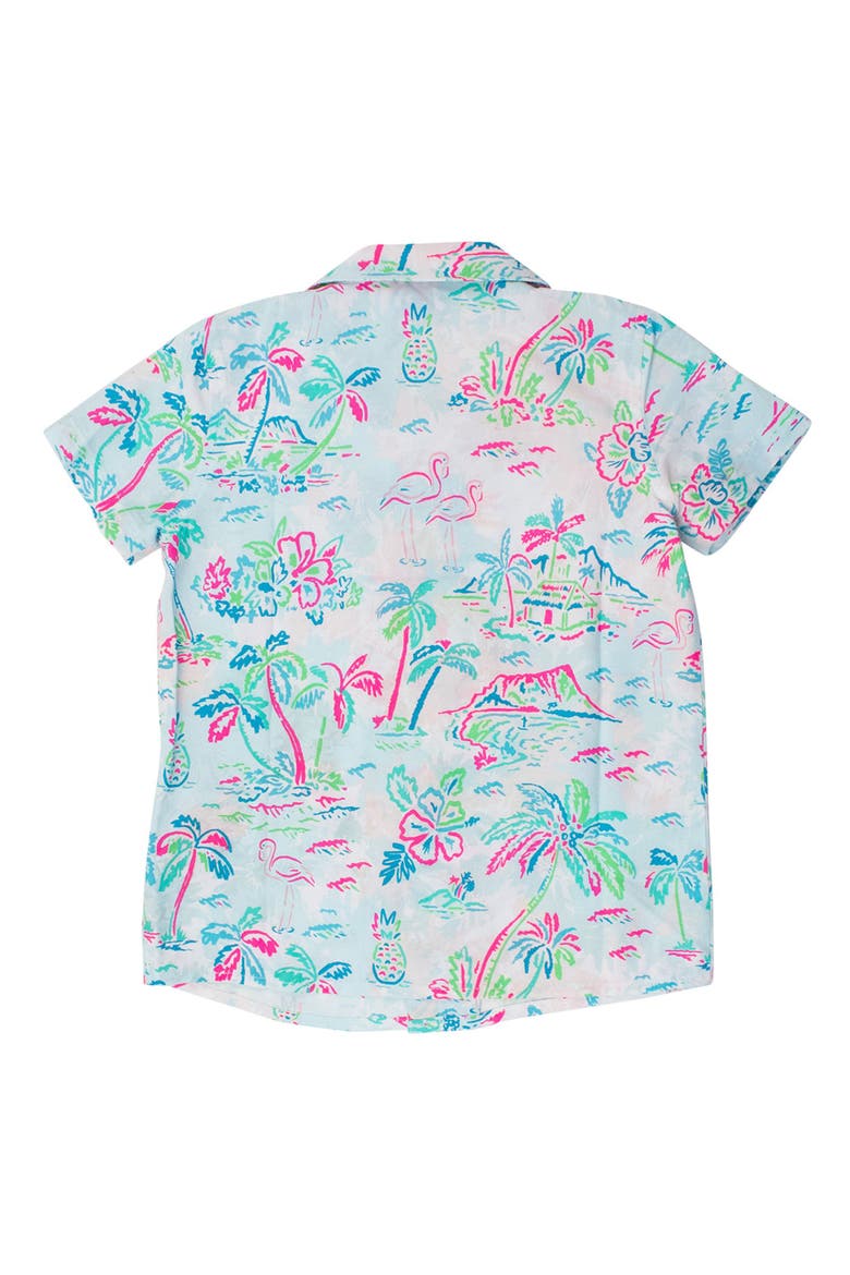 Boys Short Sleeve Camp Shirt, Alternate, color, Tropical Resort