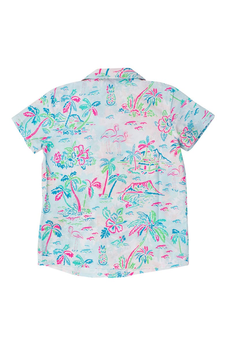 RuggedButts Boys Short Sleeve Camp Shirt, Alternate, color, Tropical Resort
