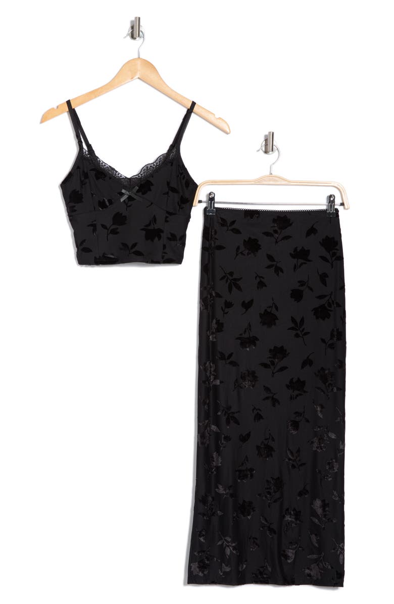 Madden Girl 2-Piece Lace Cami & Midi Skirt Set, Alternate, color,