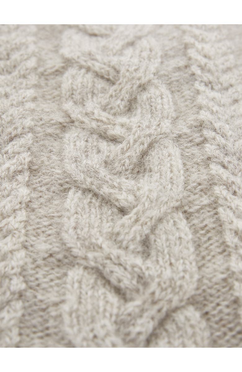 Celtic & Co. Wool Cable Zip Cardigan, Alternate, color, 